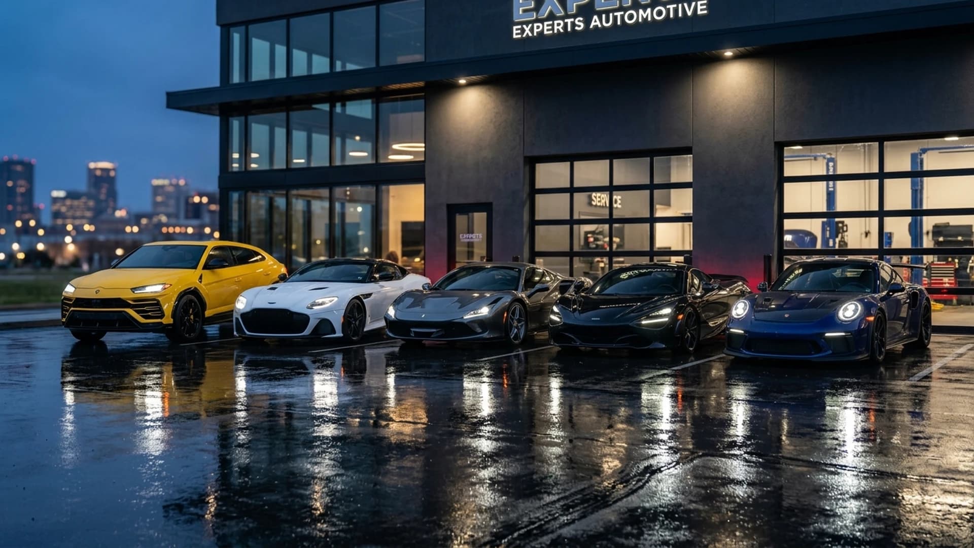 Luxury supercar fleet at Samco Automotives